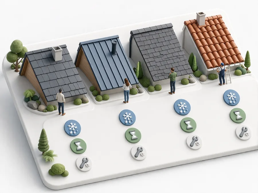 Ice dam prevention illustration with attic air sealing, insulation, soffit and ridge ventilation, and roof-edge membrane protection