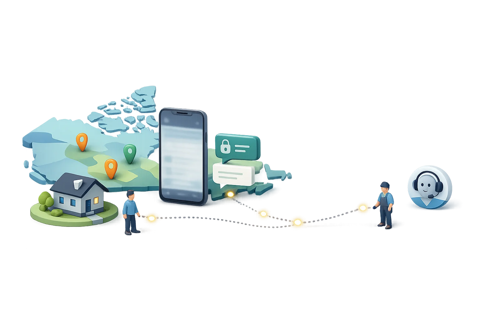 Platform basics including service coverage, messaging, and mobile web access